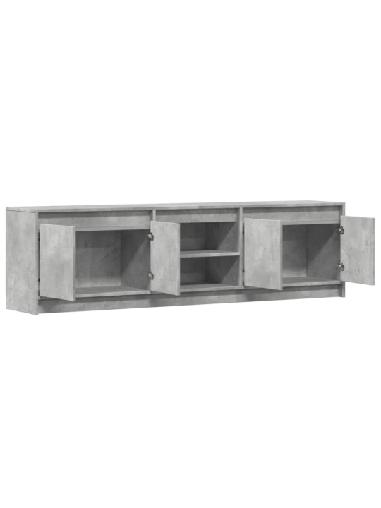 TV skříňka s LED betonově šedá 180x34x50 cm kompozitní dřevo