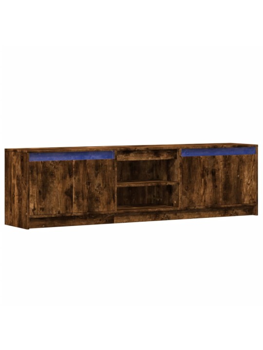Tv skříňka s led kouřový dub 180 x 34 x 50 cm kompozitní dřevo