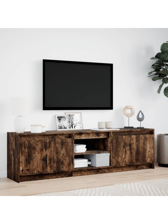 Tv skříňka s led kouřový dub 180 x 34 x 50 cm kompozitní dřevo