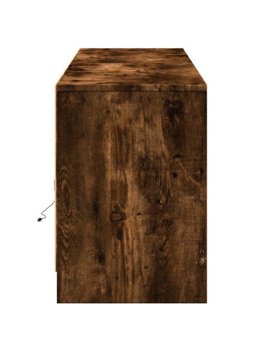 Tv skříňka s led kouřový dub 180 x 34 x 50 cm kompozitní dřevo