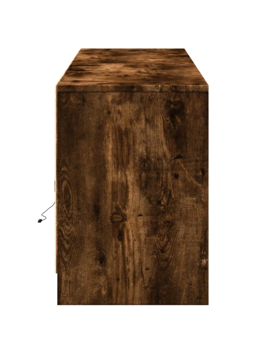 Tv skříňka s led kouřový dub 180 x 34 x 50 cm kompozitní dřevo