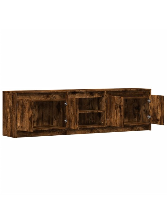 Tv skříňka s led kouřový dub 180 x 34 x 50 cm kompozitní dřevo