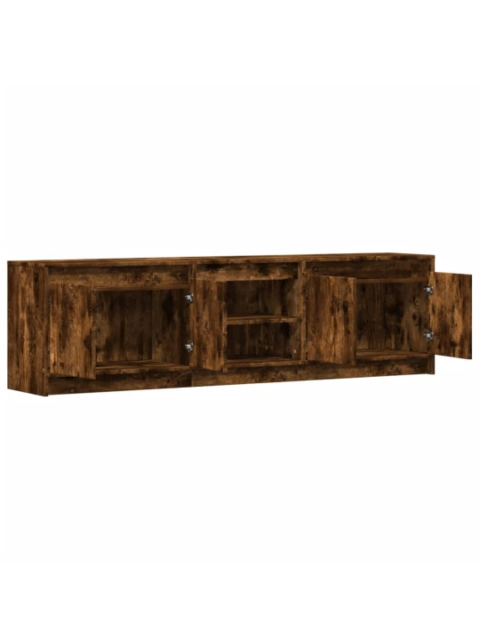 Tv skříňka s led kouřový dub 180 x 34 x 50 cm kompozitní dřevo