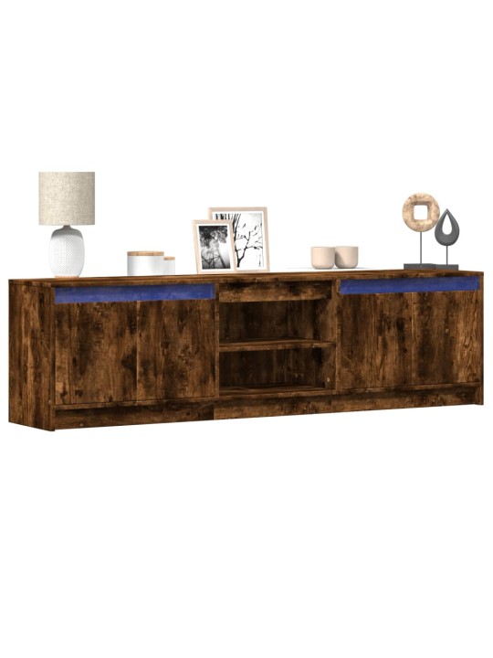 Tv skříňka s led kouřový dub 180 x 34 x 50 cm kompozitní dřevo