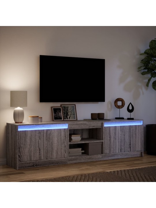 Tv skříňka s led šedá sonoma 180 x 30 x 50 cm kompozitní dřevo