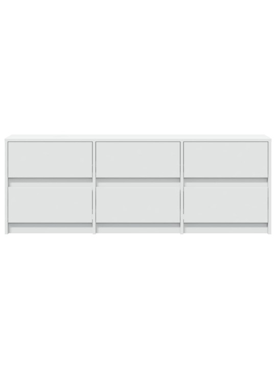 TV skříňka s LED bílá 140 x 34 x 50 cm kompozitní dřevo