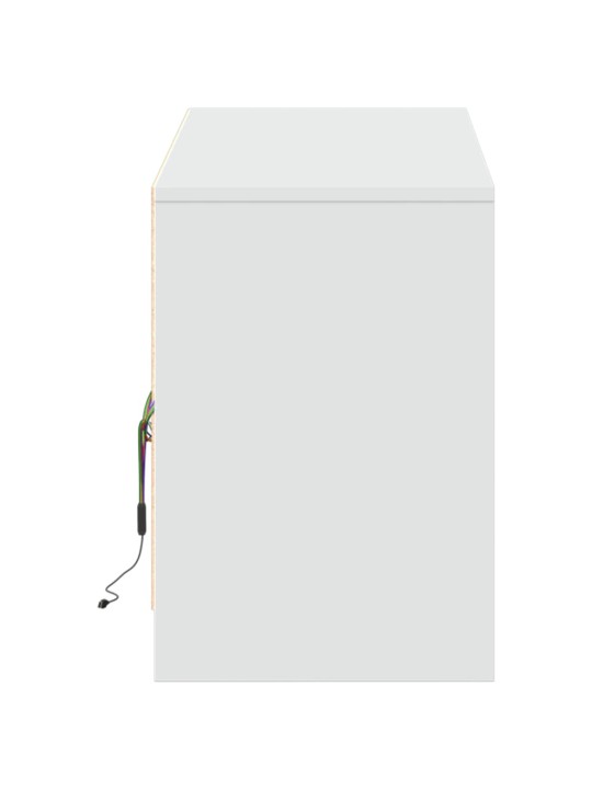 TV skříňka s LED bílá 140 x 34 x 50 cm kompozitní dřevo