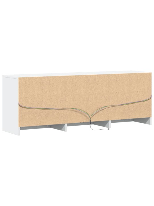 TV skříňka s LED bílá 140 x 34 x 50 cm kompozitní dřevo