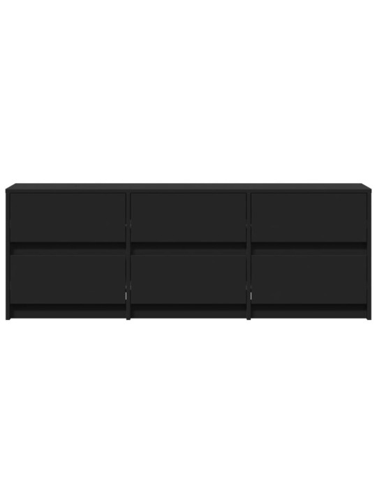 TV skříňka s LED černá 140 x 34 x 50 cm kompozitní dřevo
