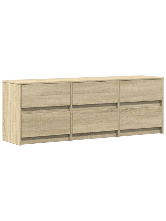 TV skříňka s LED dub sonoma 140 x 34 x 50 cm kompozitní dřevo