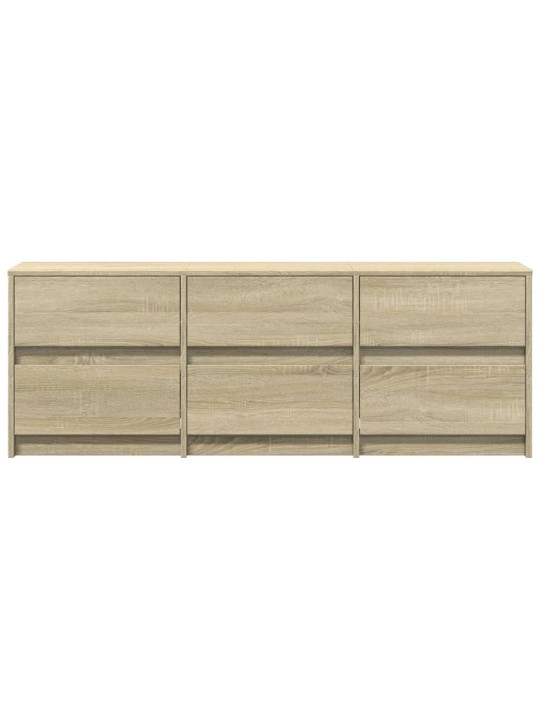 TV skříňka s LED dub sonoma 140 x 34 x 50 cm kompozitní dřevo