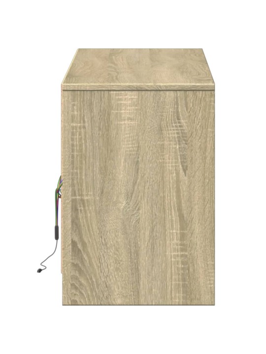TV skříňka s LED dub sonoma 140 x 34 x 50 cm kompozitní dřevo