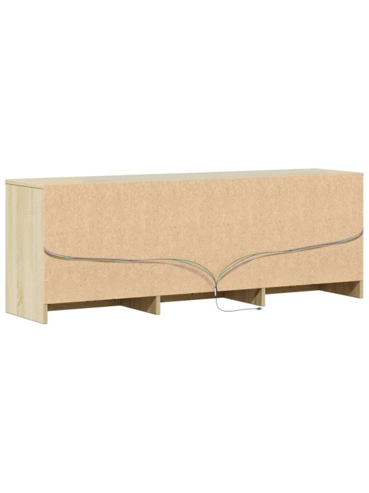 TV skříňka s LED dub sonoma 140 x 34 x 50 cm kompozitní dřevo