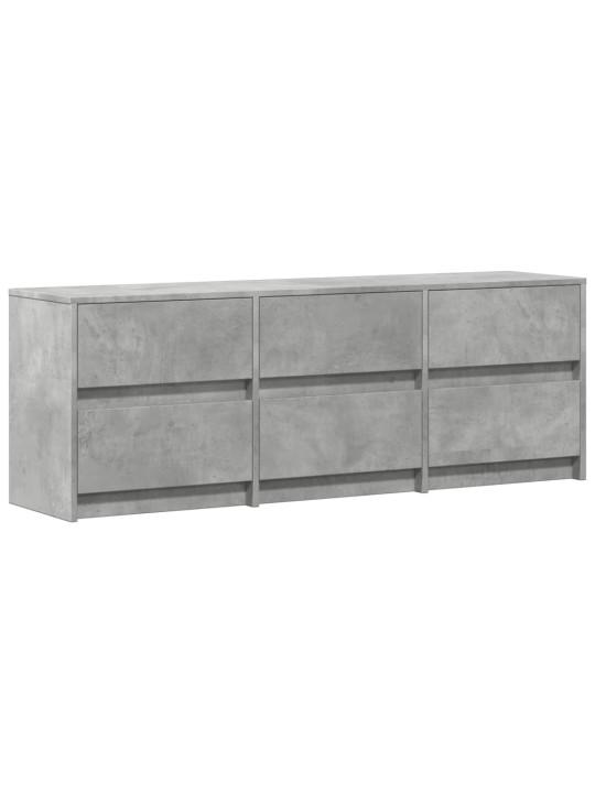 TV skříňka s LED betonově šedá 140x34x50 cm kompozitní dřevo