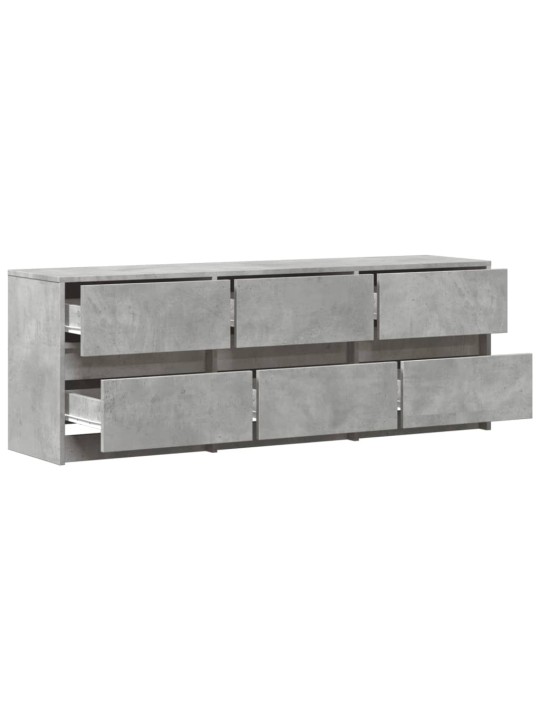 TV skříňka s LED betonově šedá 140x34x50 cm kompozitní dřevo