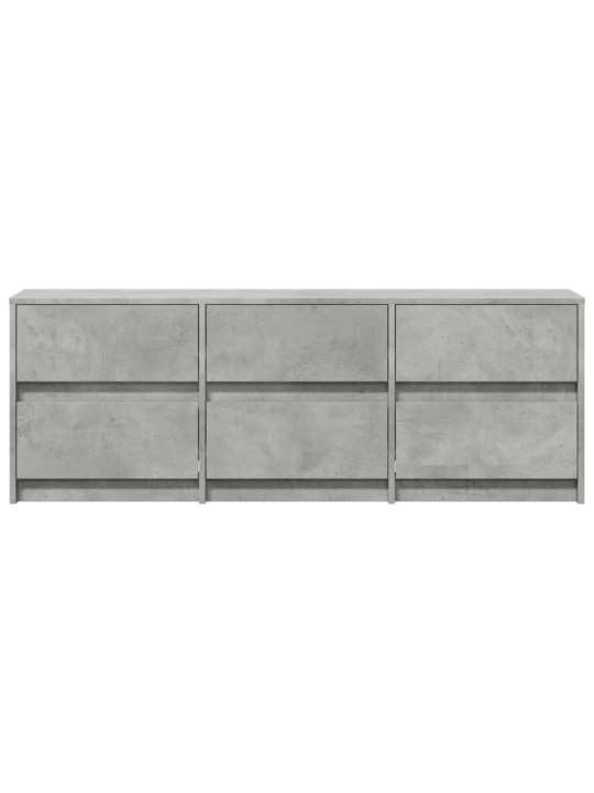 TV skříňka s LED betonově šedá 140x34x50 cm kompozitní dřevo