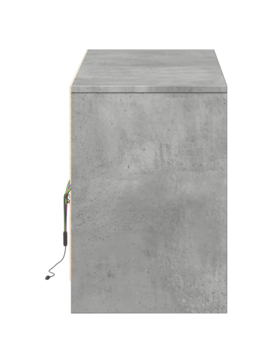 TV skříňka s LED betonově šedá 140x34x50 cm kompozitní dřevo
