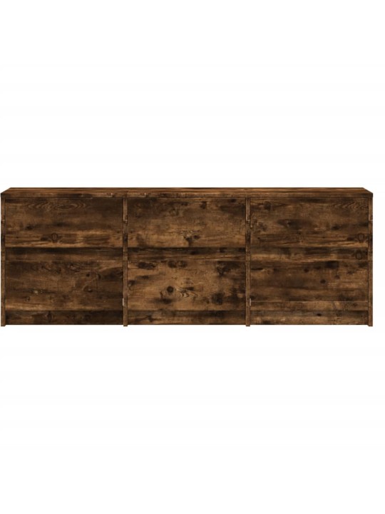 Tv skříňka s led kouřový dub 140 x 34 x 50 cm kompozitní dřevo
