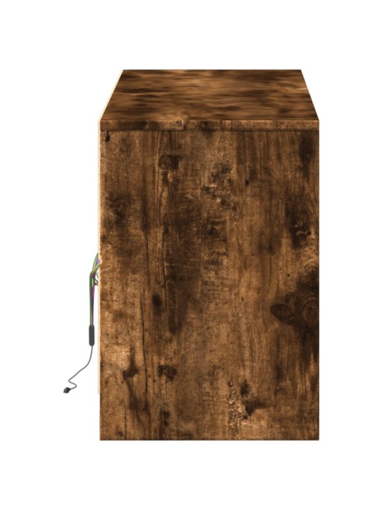 Tv skříňka s led kouřový dub 140 x 34 x 50 cm kompozitní dřevo
