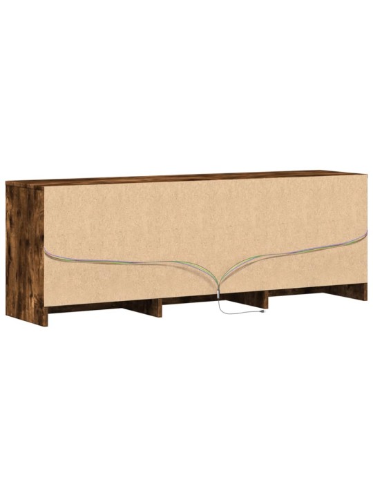 Tv skříňka s led kouřový dub 140 x 34 x 50 cm kompozitní dřevo