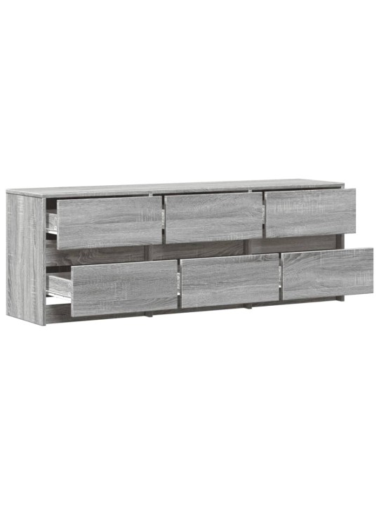Tv skříňka s led šedá sonoma 140 x 34 x 50 cm kompozitní dřevo