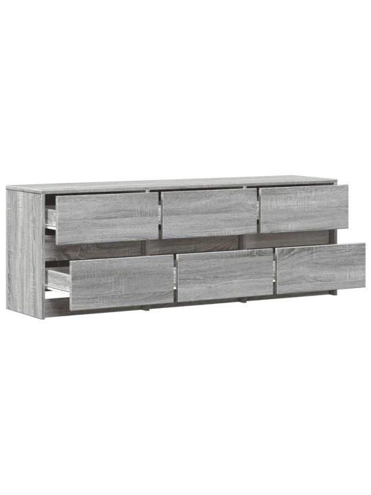 Tv skříňka s led šedá sonoma 140 x 34 x 50 cm kompozitní dřevo