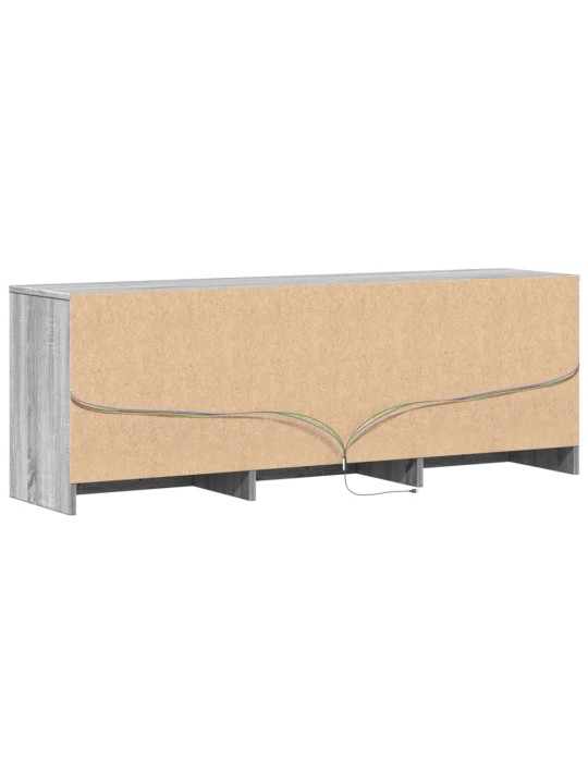 Tv skříňka s led šedá sonoma 140 x 34 x 50 cm kompozitní dřevo