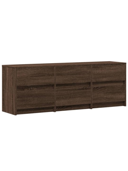 Tv skříňka s led hnědý dub 140 x 34 x 50 cm kompozitní dřevo