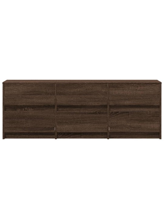 Tv skříňka s led hnědý dub 140 x 34 x 50 cm kompozitní dřevo