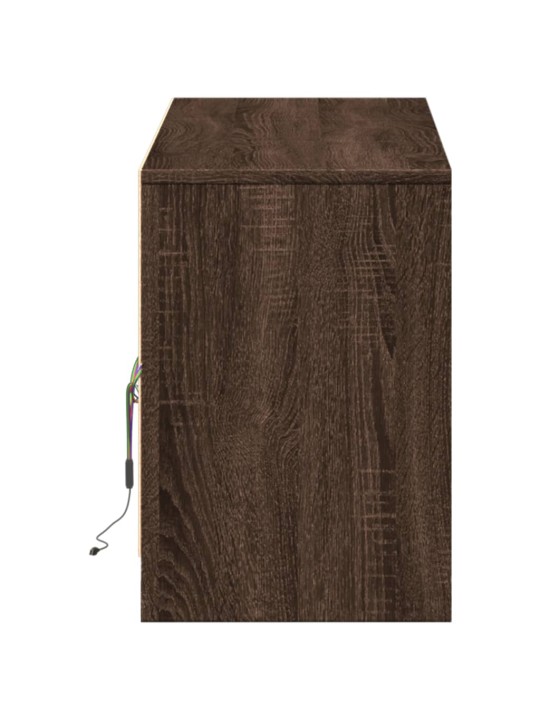 Tv skříňka s led hnědý dub 140 x 34 x 50 cm kompozitní dřevo