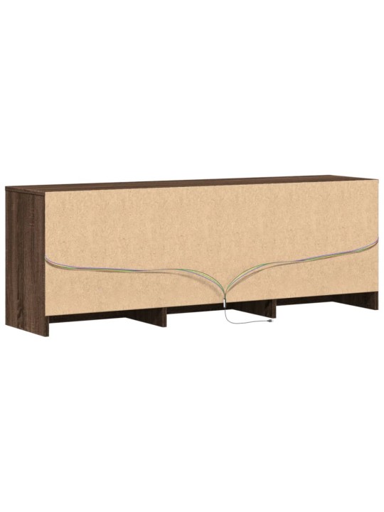 Tv skříňka s led hnědý dub 140 x 34 x 50 cm kompozitní dřevo