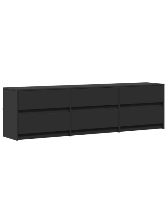 TV skříňka s LED černá 180 x 34 x 50 cm kompozitní dřevo