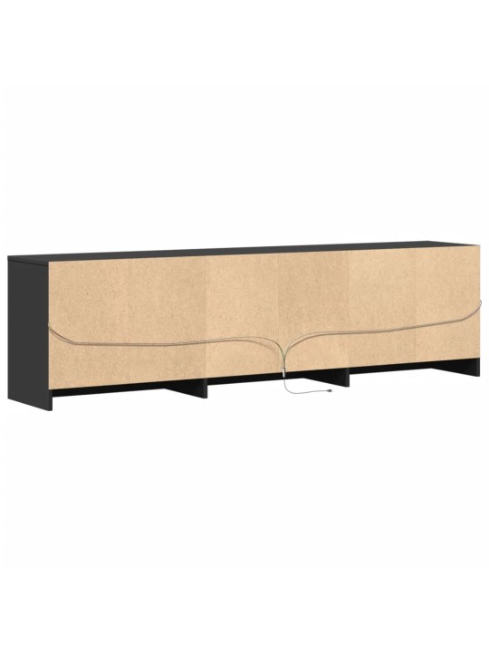 TV skříňka s LED černá 180 x 34 x 50 cm kompozitní dřevo