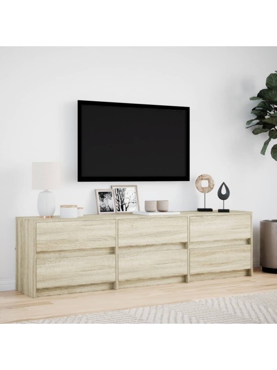 TV skříňka s LED dub sonoma 180 x 34 x 50 cm kompozitní dřevo