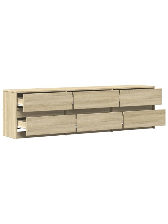 TV skříňka s LED dub sonoma 180 x 34 x 50 cm kompozitní dřevo