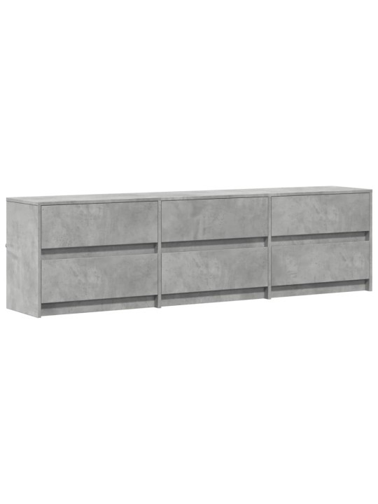 TV skříňka s LED betonově šedá 180x34x50 cm kompozitní dřevo