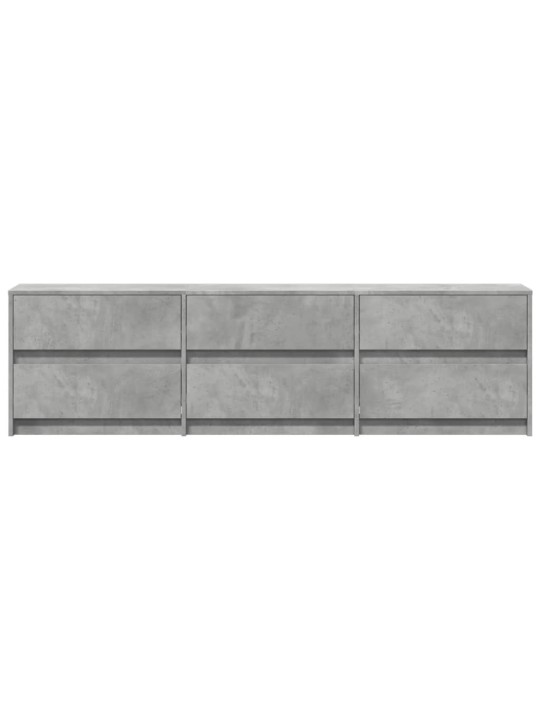 TV skříňka s LED betonově šedá 180x34x50 cm kompozitní dřevo