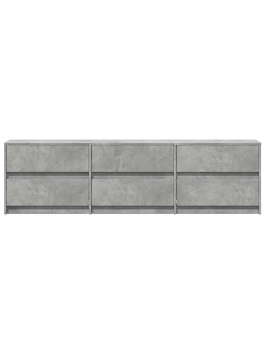 TV skříňka s LED betonově šedá 180x34x50 cm kompozitní dřevo