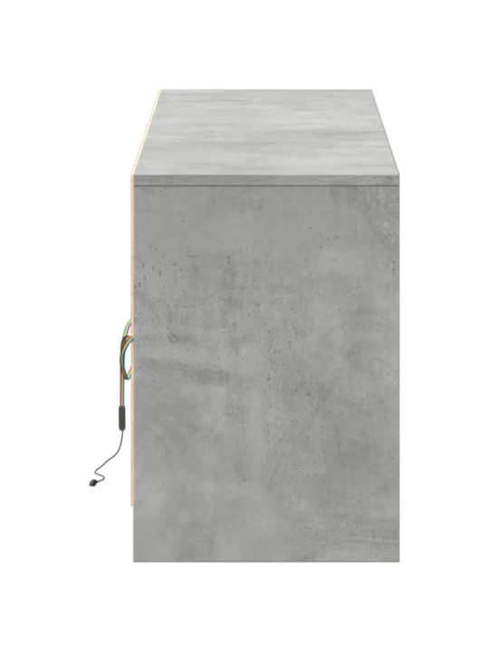 TV skříňka s LED betonově šedá 180x34x50 cm kompozitní dřevo