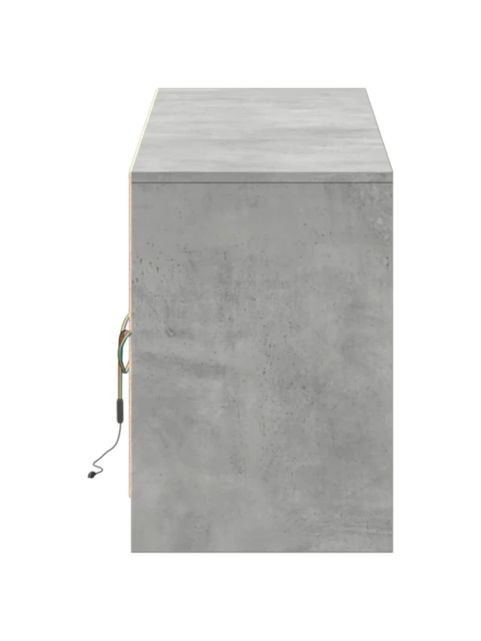 TV skříňka s LED betonově šedá 180x34x50 cm kompozitní dřevo
