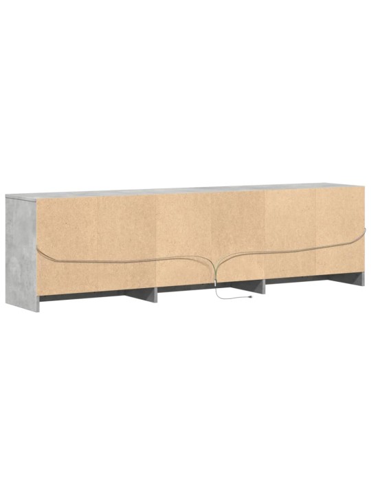 TV skříňka s LED betonově šedá 180x34x50 cm kompozitní dřevo