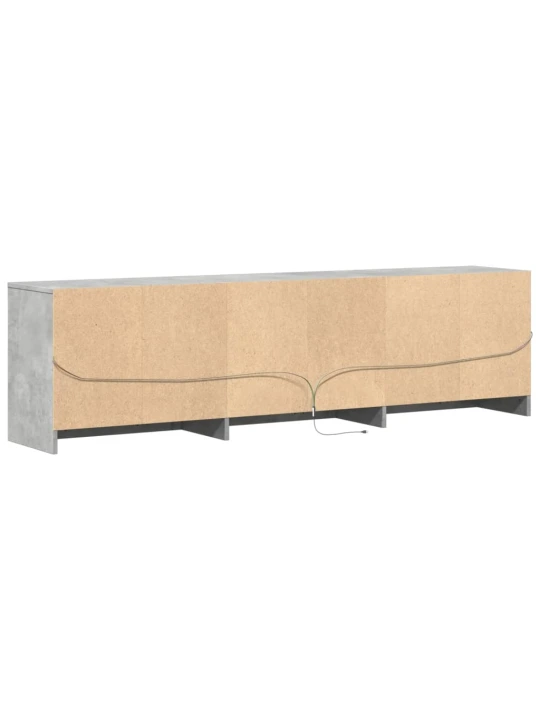 TV skříňka s LED betonově šedá 180x34x50 cm kompozitní dřevo