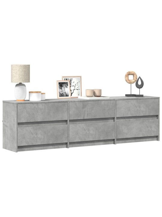 TV skříňka s LED betonově šedá 180x34x50 cm kompozitní dřevo