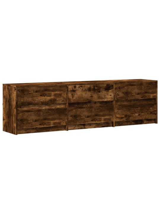 Tv skříňka s led kouřový dub 180 x 34 x 50 cm kompozitní dřevo