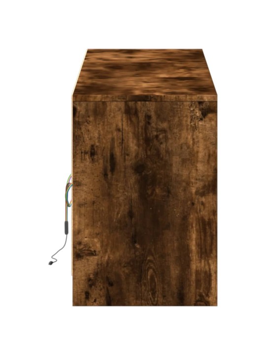 Tv skříňka s led kouřový dub 180 x 34 x 50 cm kompozitní dřevo