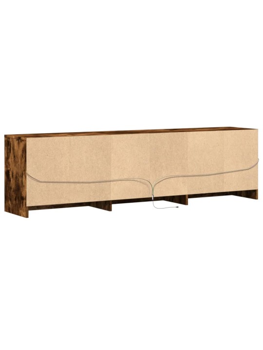 Tv skříňka s led kouřový dub 180 x 34 x 50 cm kompozitní dřevo