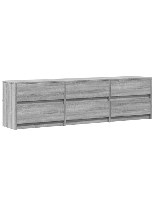 Tv skříňka s led šedá sonoma 180 x 30 x 50 cm kompozitní dřevo