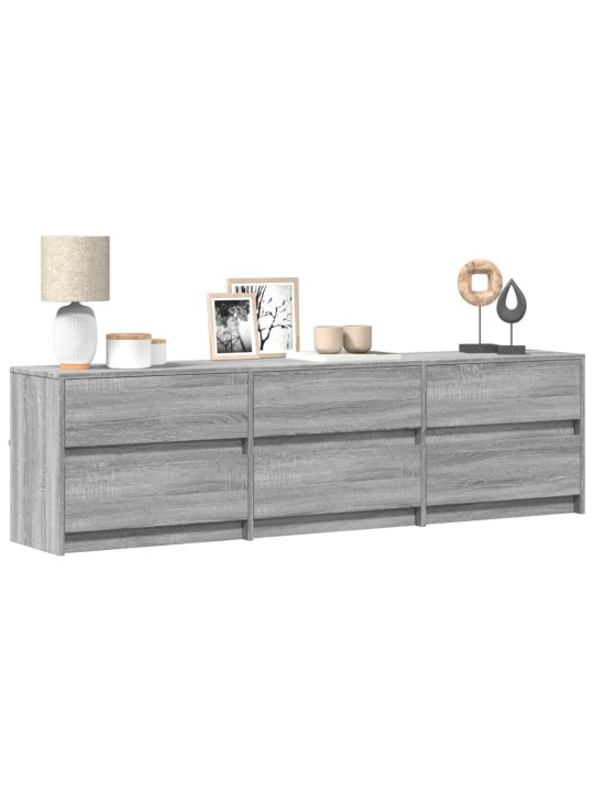 Tv skříňka s led šedá sonoma 180 x 30 x 50 cm kompozitní dřevo