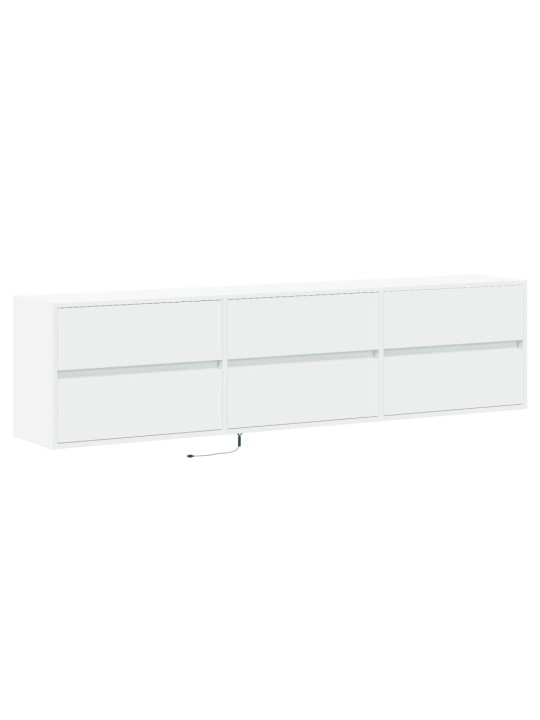 Nástěnná TV skříňka s LED bílá 180 x 31 x 45 cm