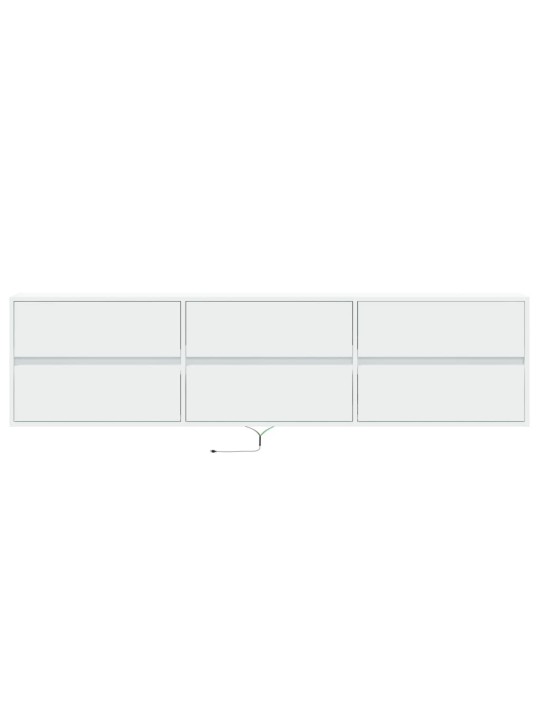 Nástěnná TV skříňka s LED bílá 180 x 31 x 45 cm